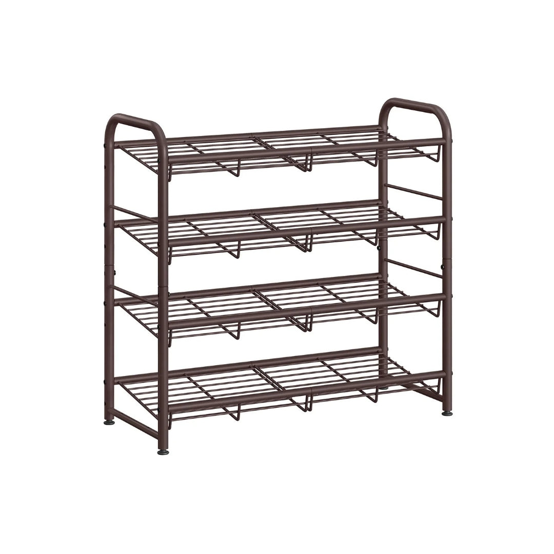 4 Tier Shoe Rack With Metal Shelves – product view 1 | Ridgefield Furniture