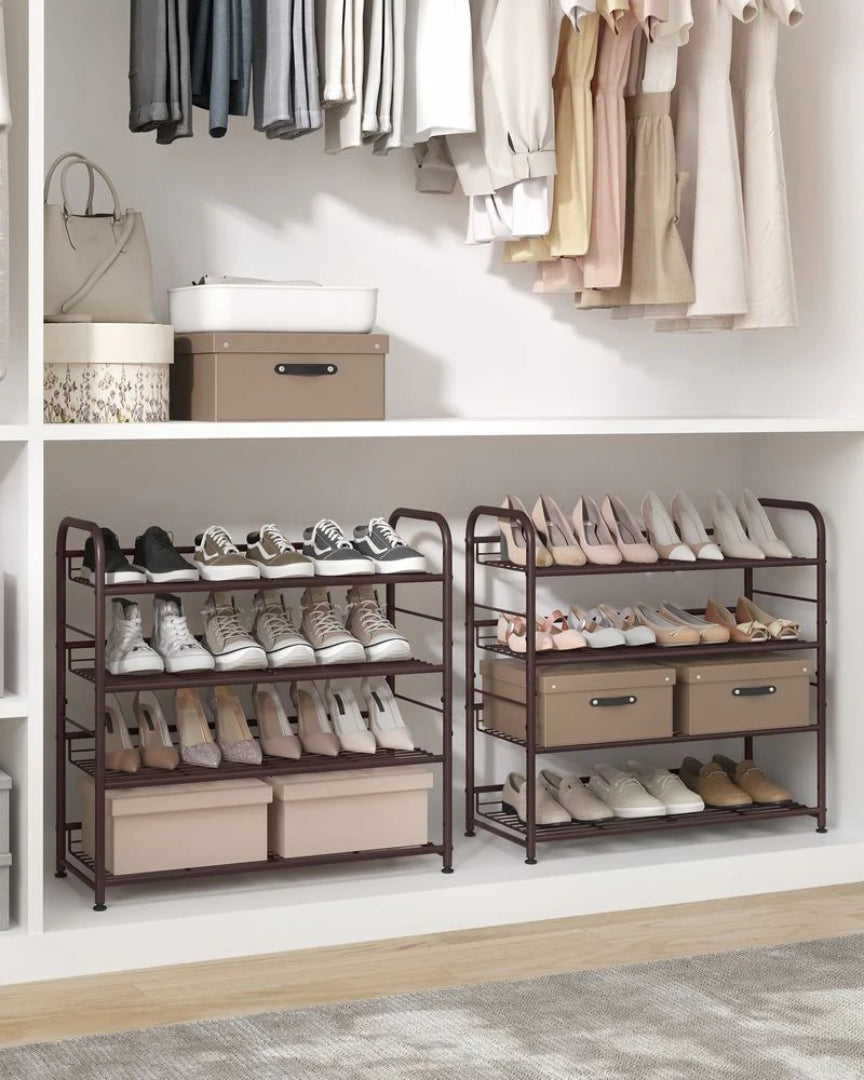 4 Tier Shoe Rack With Metal Shelves – product view 10 | Ridgefield Furniture