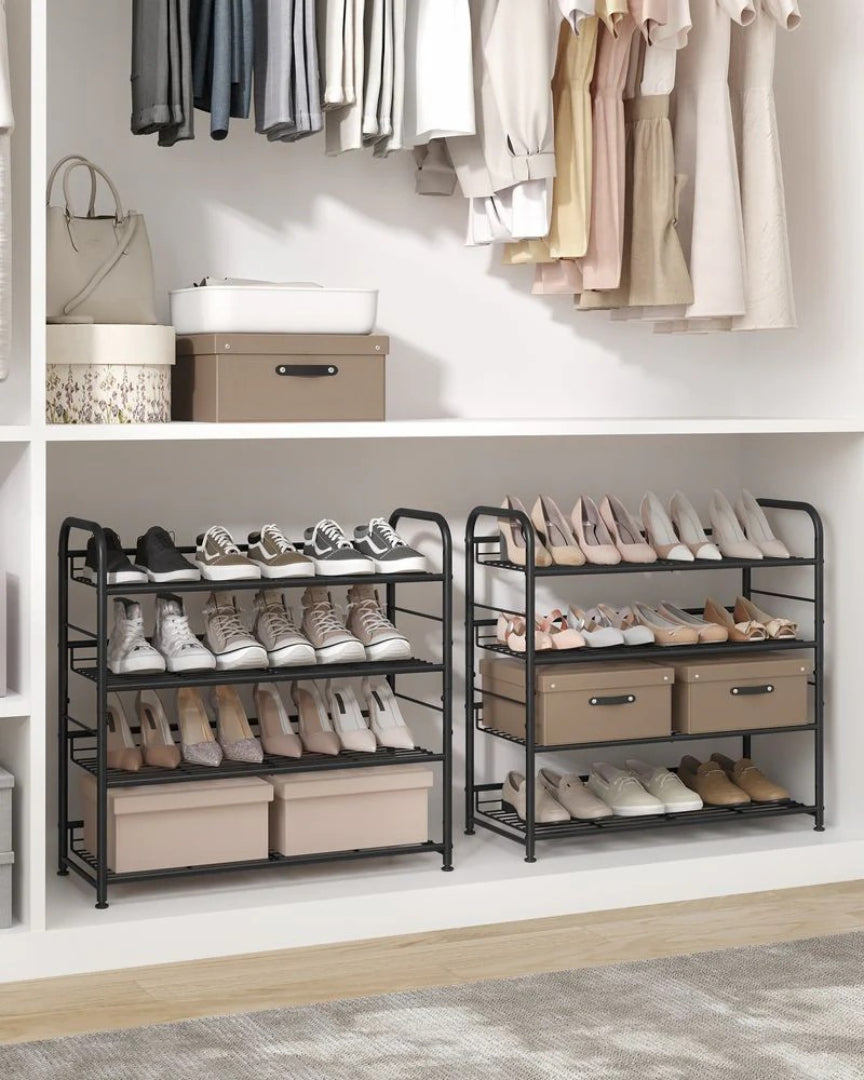 4 Tier Shoe Rack With Metal Shelves – product view 18 | Ridgefield Furniture