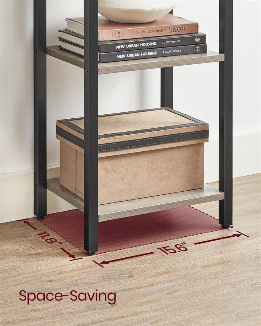5 Shelf Storage Shelving Unit With Steel Frame Bookcase – product view 12 | Ridgefield Furniture