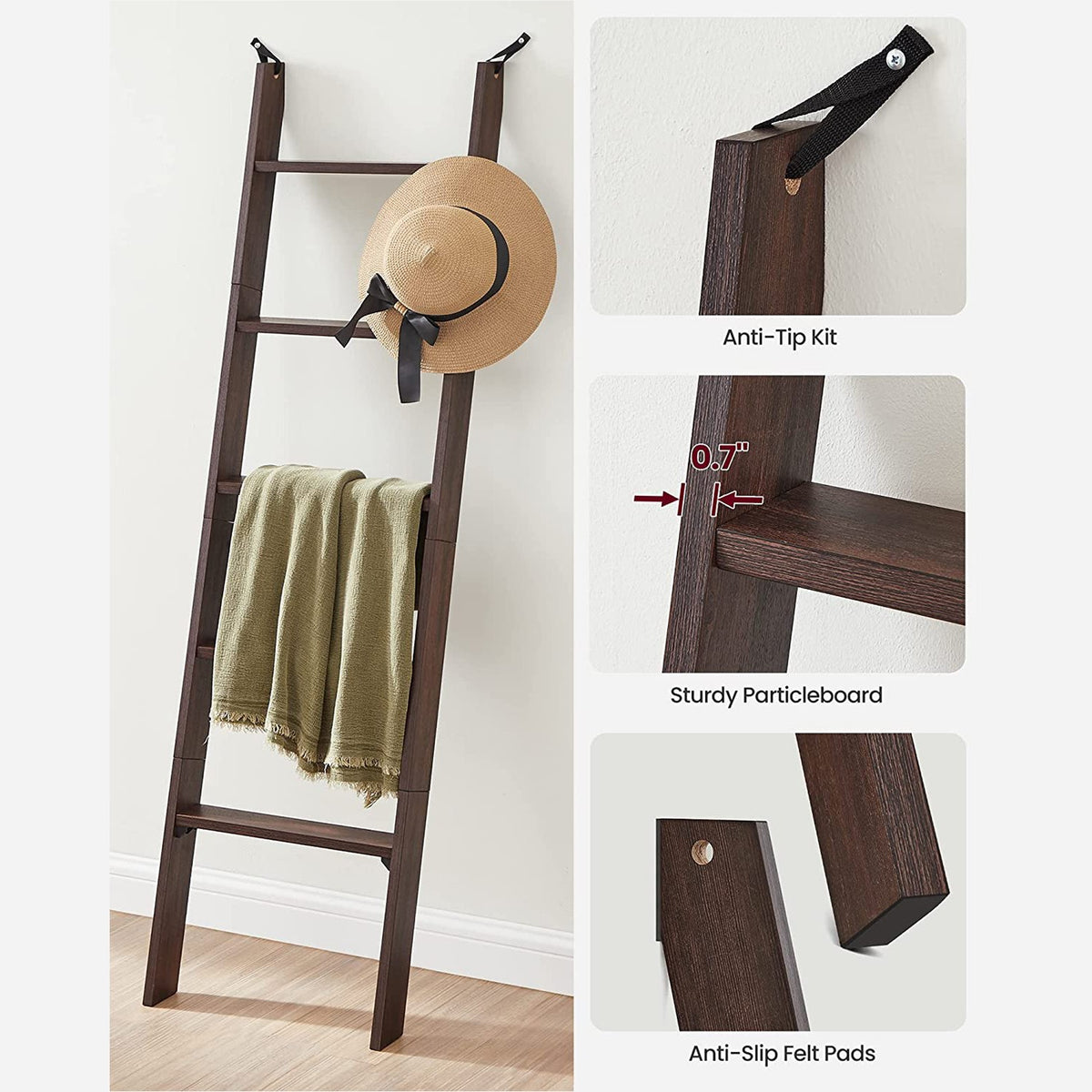 5-Tier Blanket Ladder Shelf - product photo 05