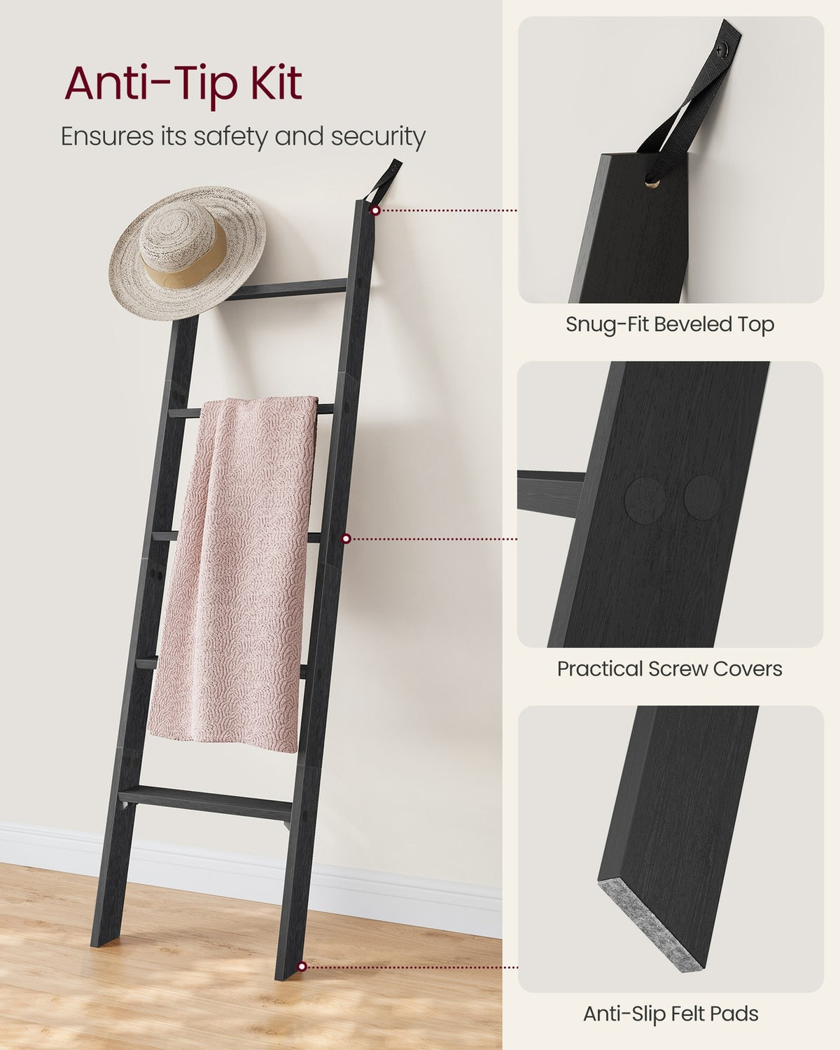 5-Tier Blanket Ladder Shelf - product photo 25