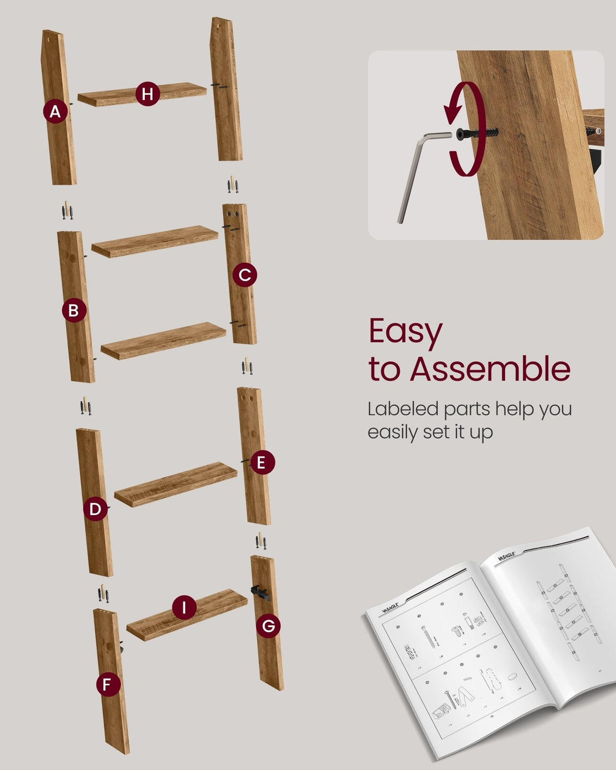 5-Tier Blanket Ladder Shelf - product photo 30