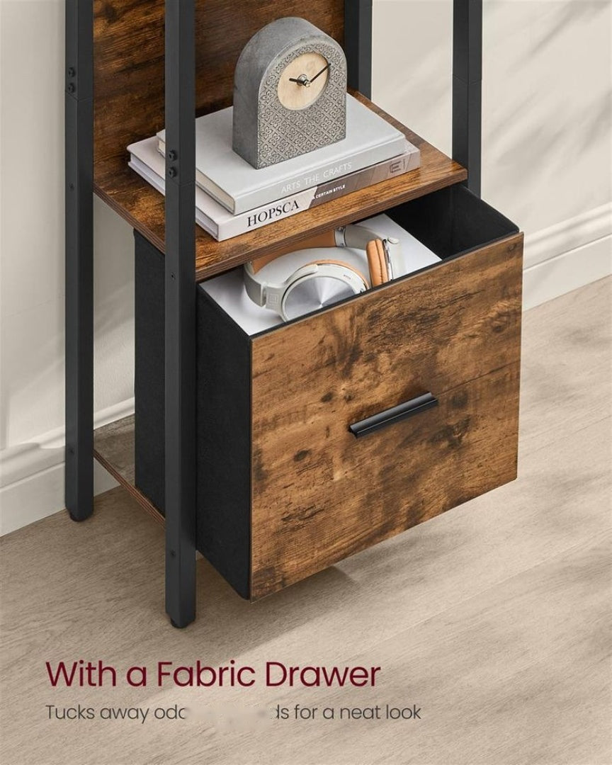 5 Tier Bookshelf With Drawer – product view 4 | Ridgefield Furniture