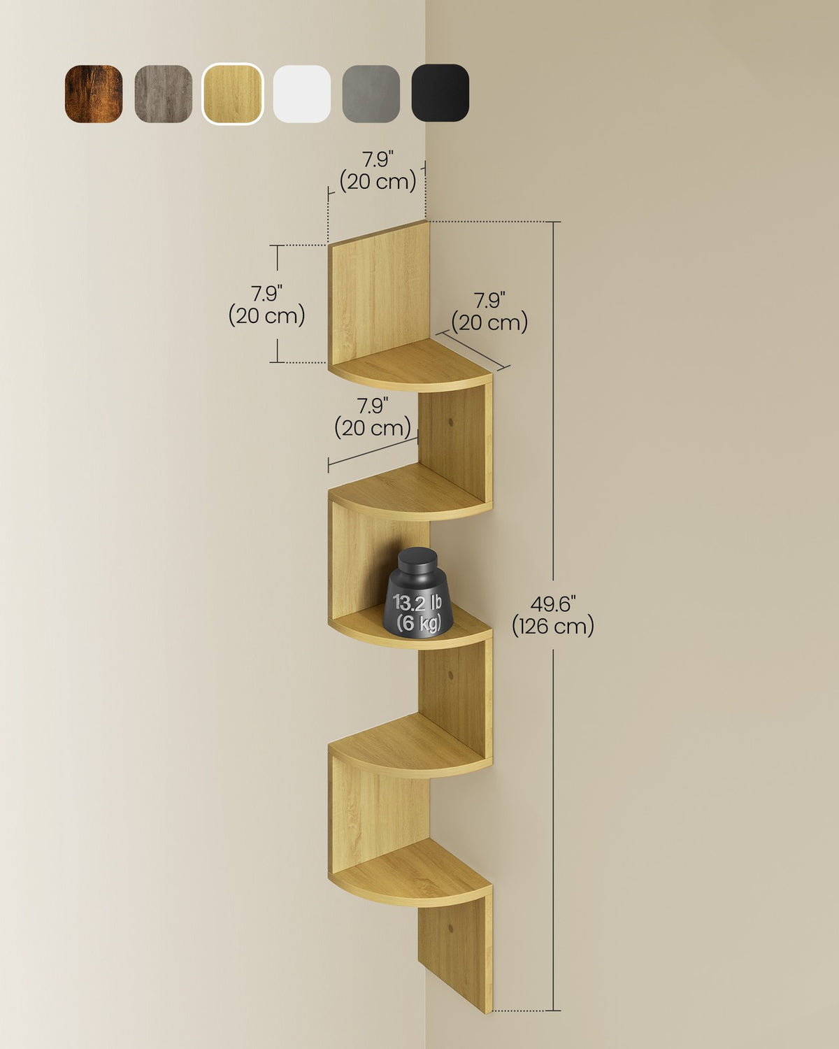 5-Tier Floating Wall Shelf - product photo 22