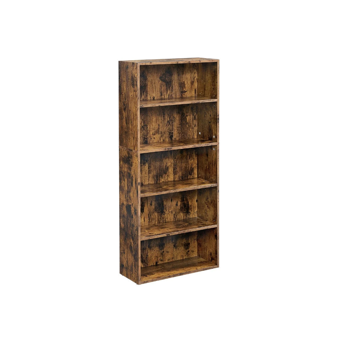 5 Tier Open Bookcase With Adjustable Storage Shelves – product view 1 | Ridgefield Furniture