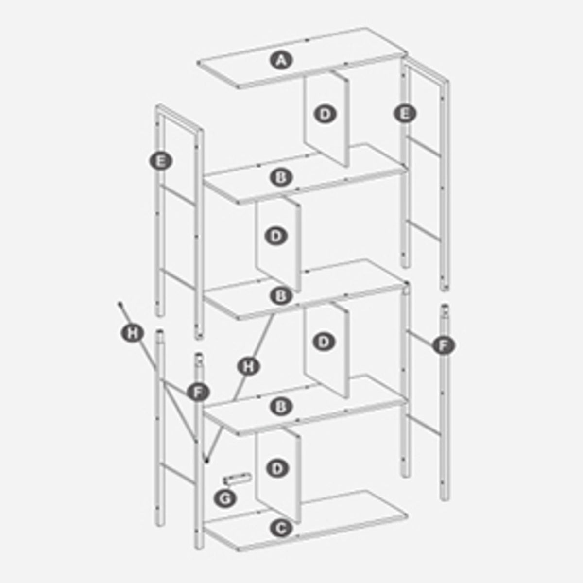 5 Tier Shelving Unit With Open Compartments - product photo 22