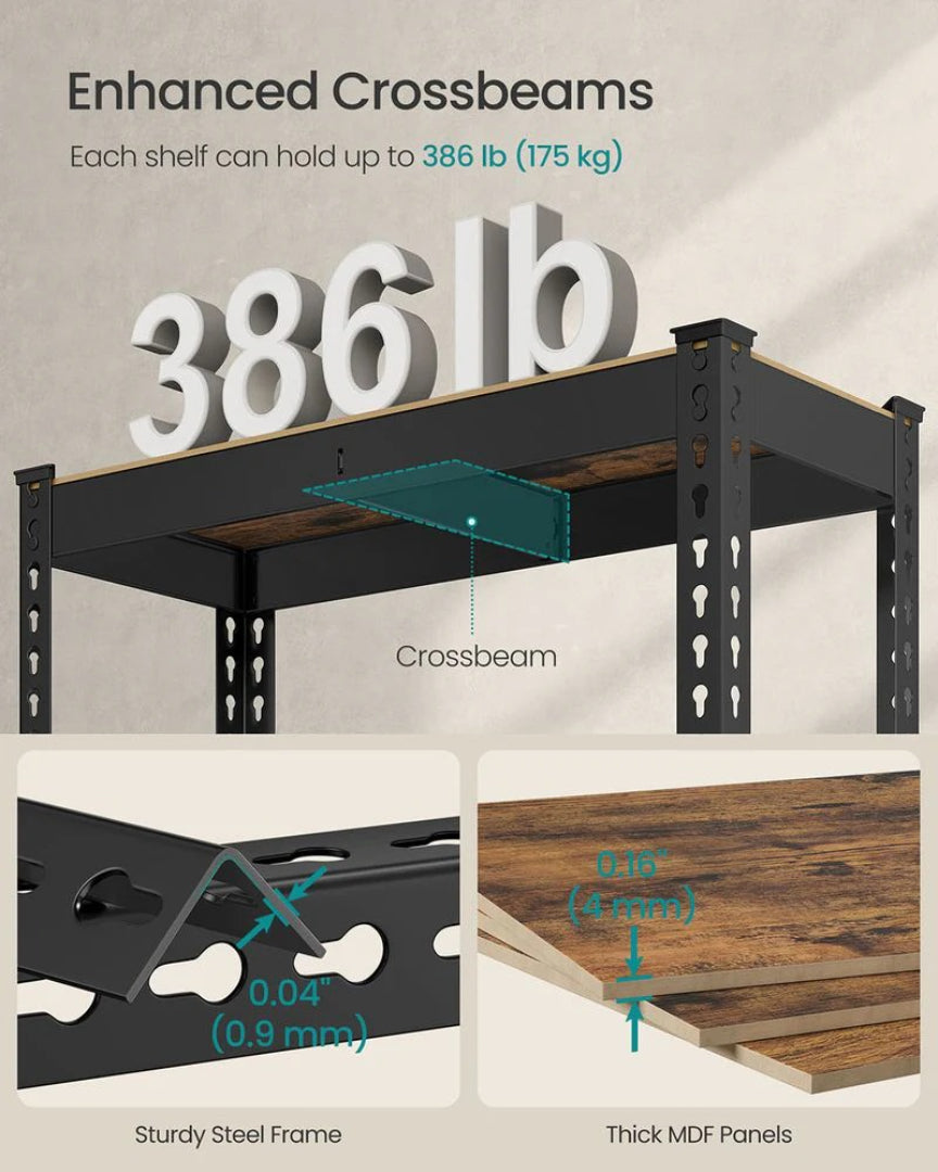 5 Tier Storage Shelving Unit – product view 5 | Ridgefield Furniture