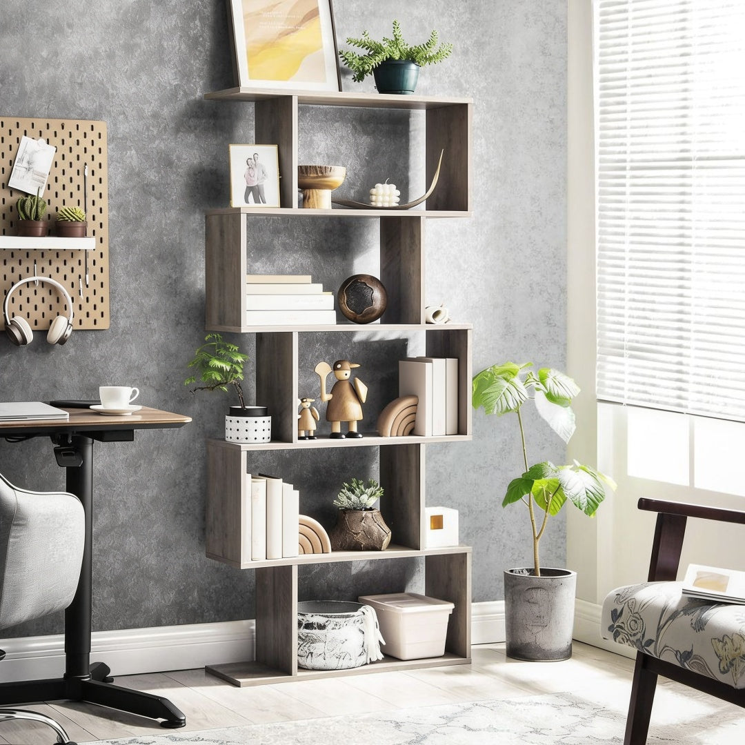 5 Tier Wooden Bookcase Storage Shelf Freestanding – product view 14 | Ridgefield Furniture