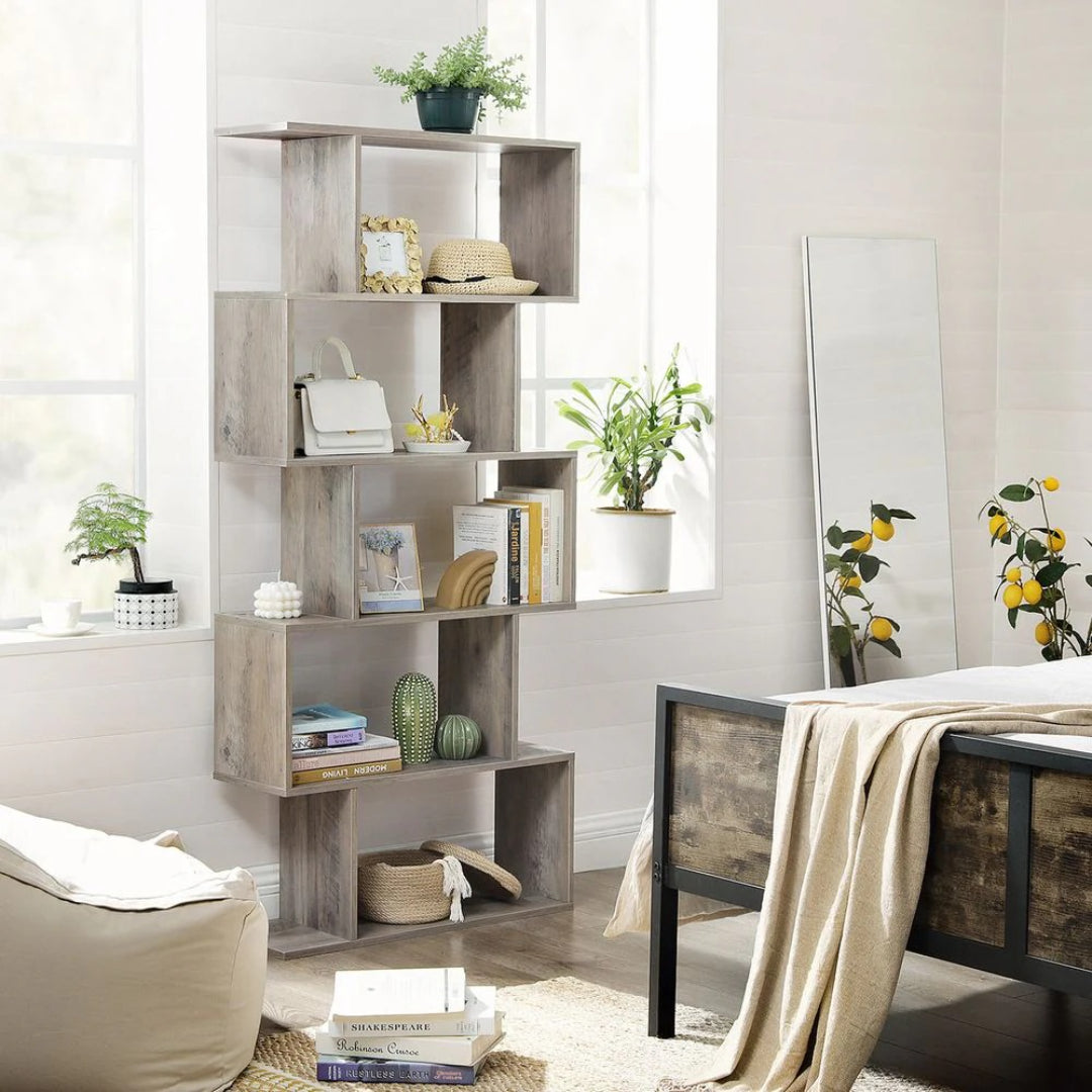 5 Tier Wooden Bookcase Storage Shelf Freestanding – product view 15 | Ridgefield Furniture