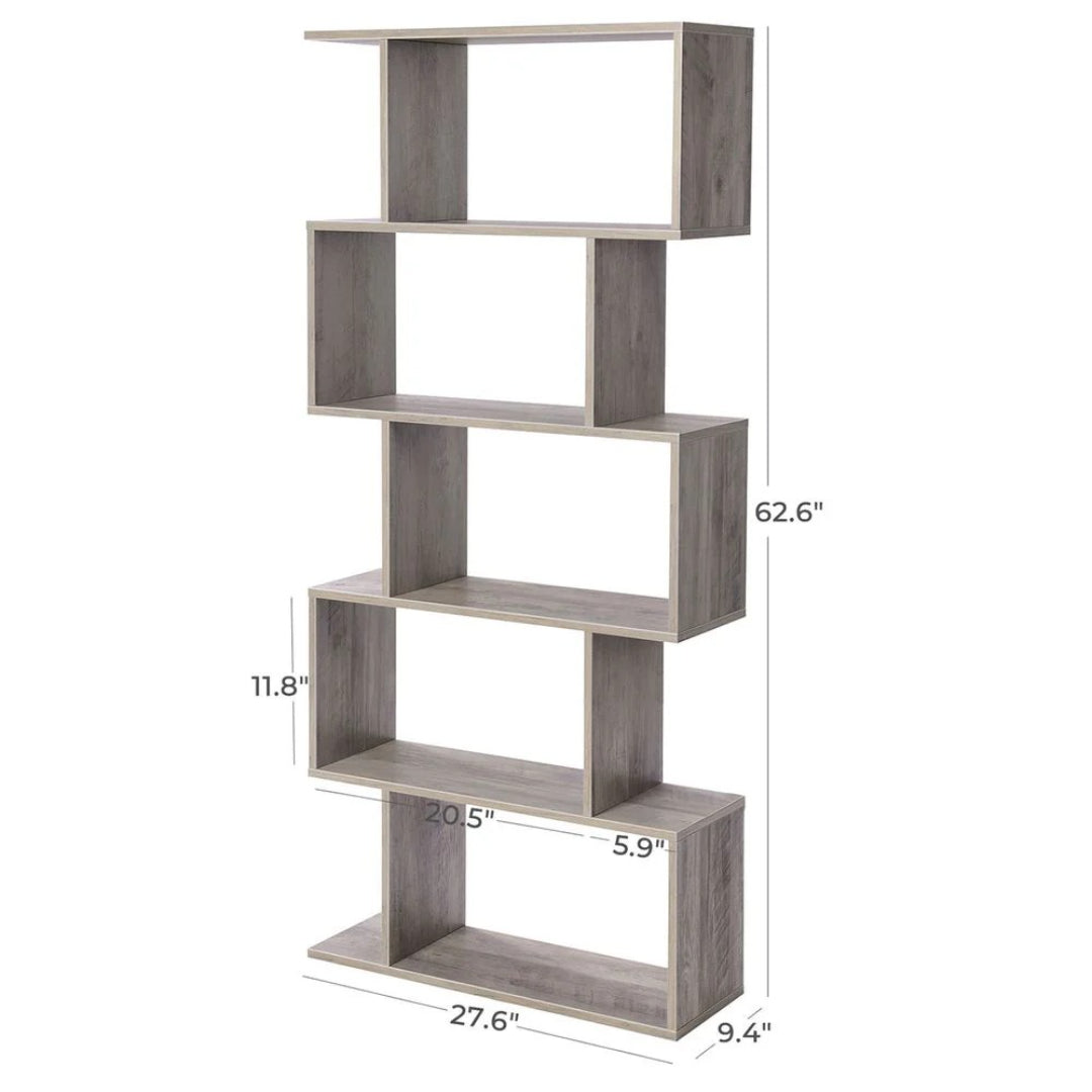 5 Tier Wooden Bookcase Storage Shelf Freestanding – product view 18 | Ridgefield Furniture