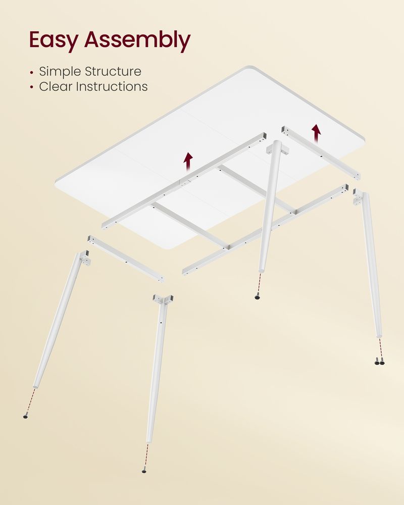 55.1" Dining Table For 4-6 People, Modern Kitchen Table - product photo 06