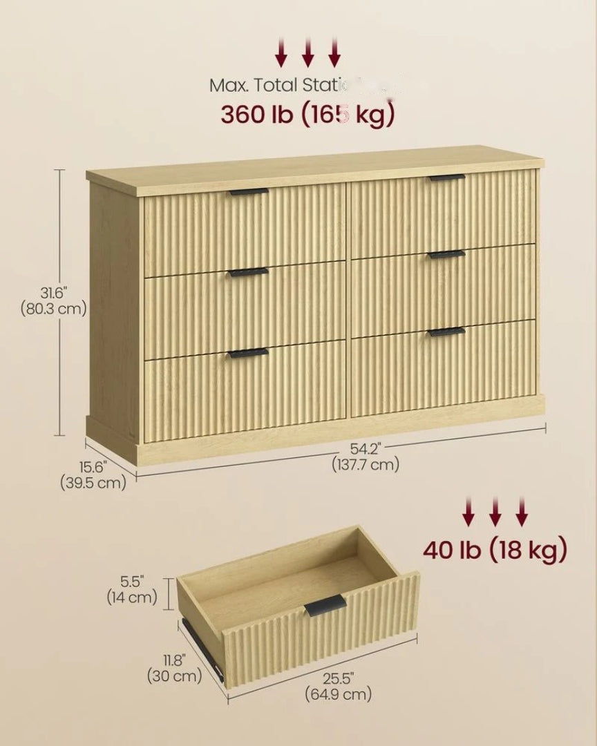 6-Drawer Double Dresser for Bedroom – product view 9 | Ridgefield Furniture