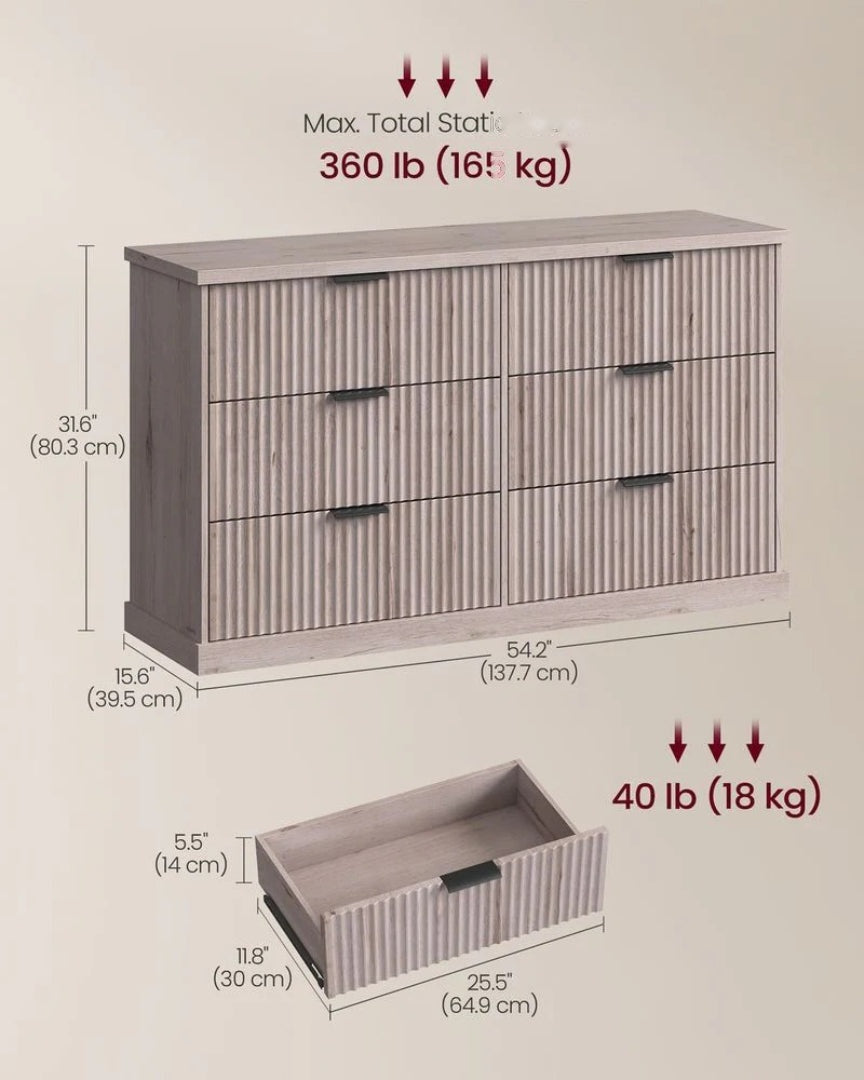 6-Drawer Double Dresser for Bedroom – product view 16 | Ridgefield Furniture