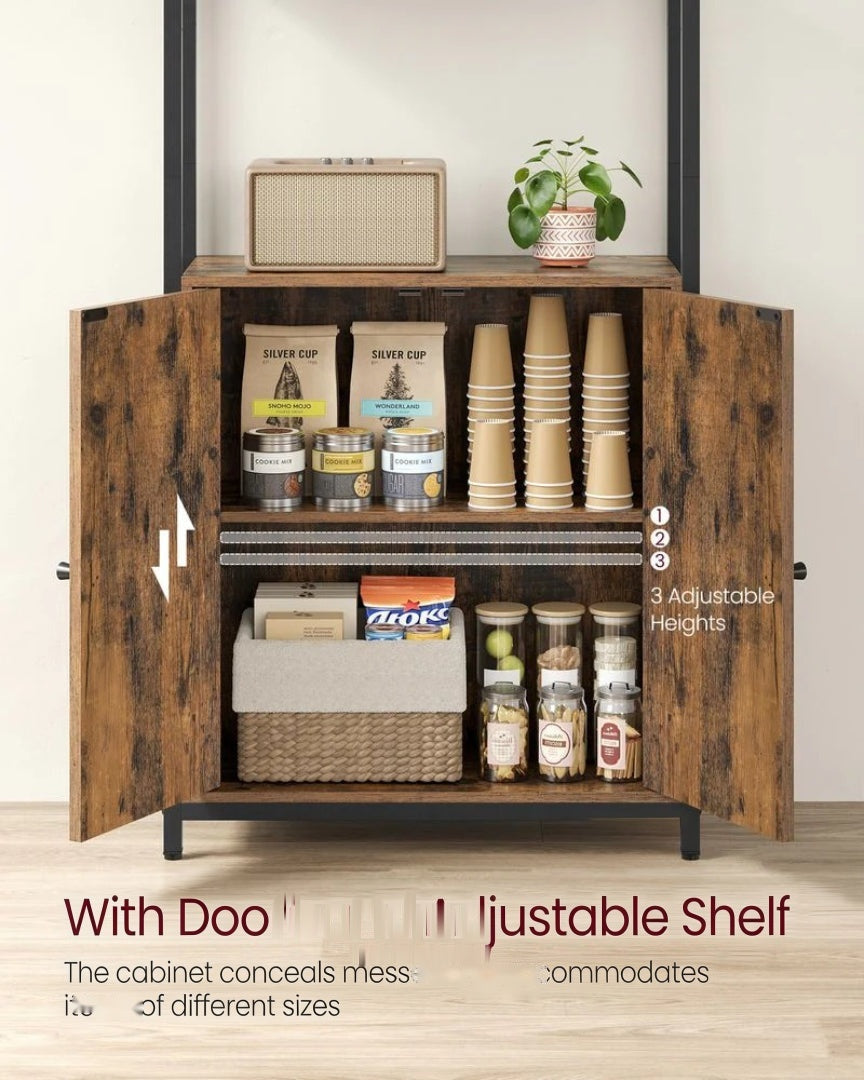 6 Tier Bookcase With Door And Adjustable Storage Shelves – product view 5 | Ridgefield Furniture