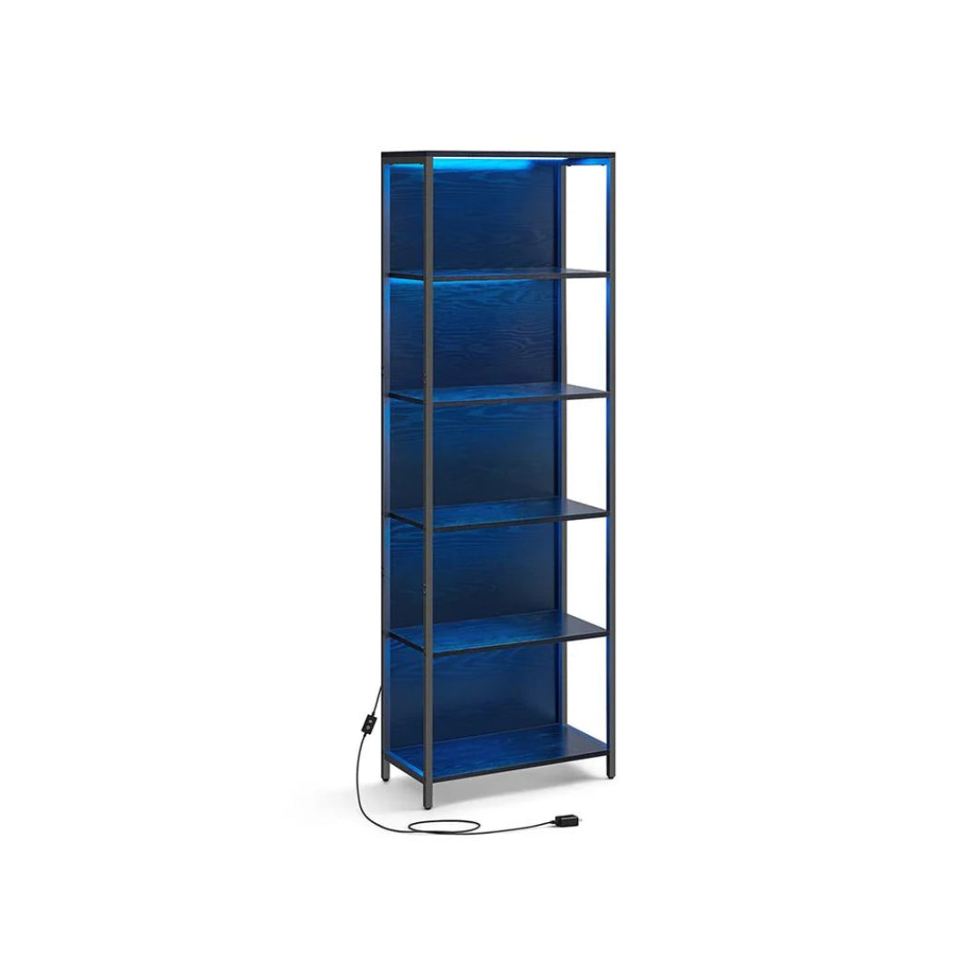 6 Tier LED Bookshelf With Dimmable Lights Display Shelf – product view 2 | Ridgefield Furniture