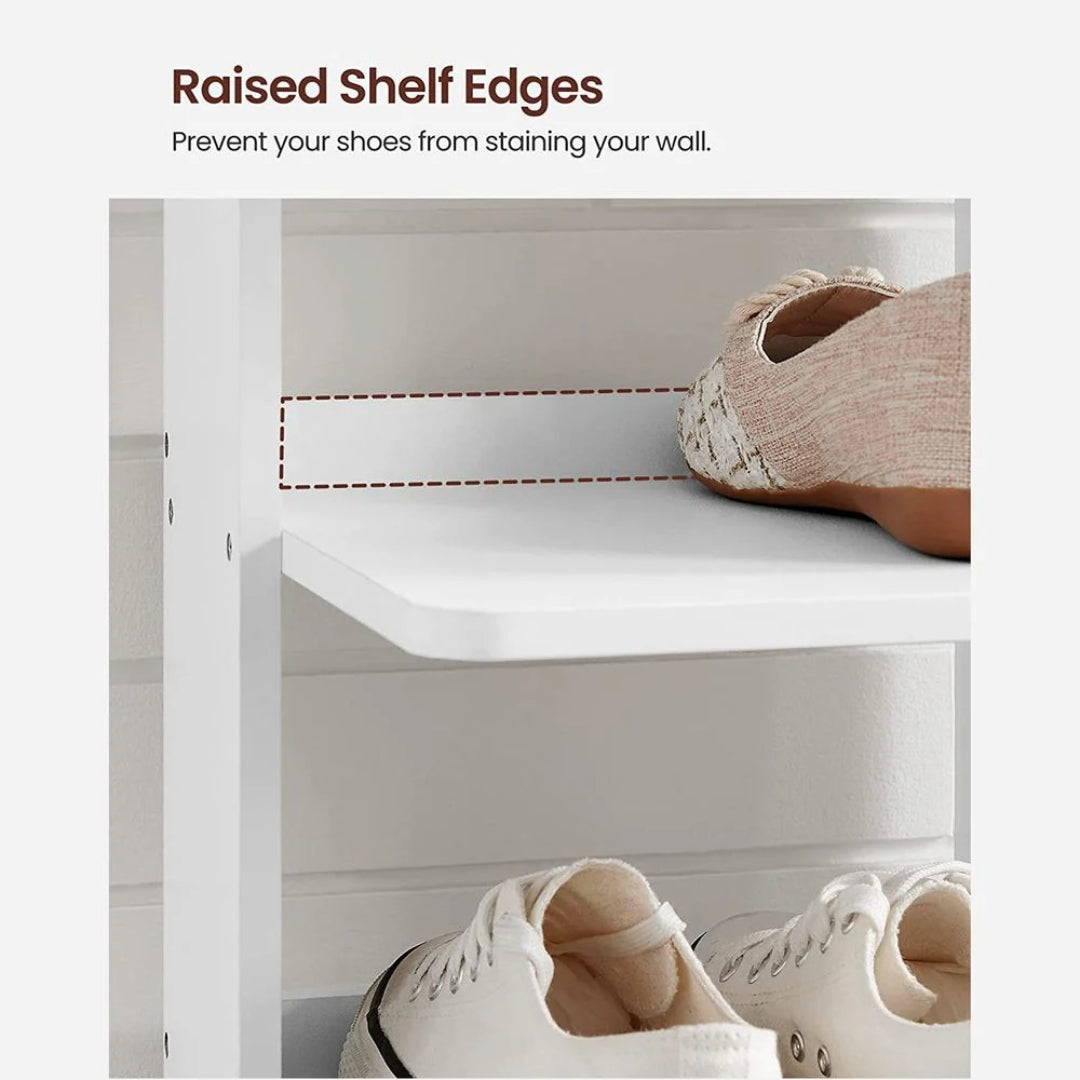 7 Tier Slim Shoe Rack With Hooks – product view 15 | Ridgefield Furniture