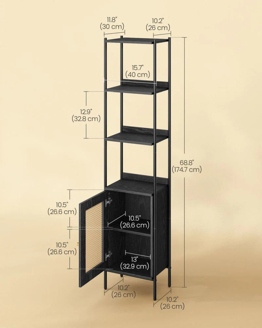 6 Tier Bookcase With Door – product view 7 | Ridgefield Furniture