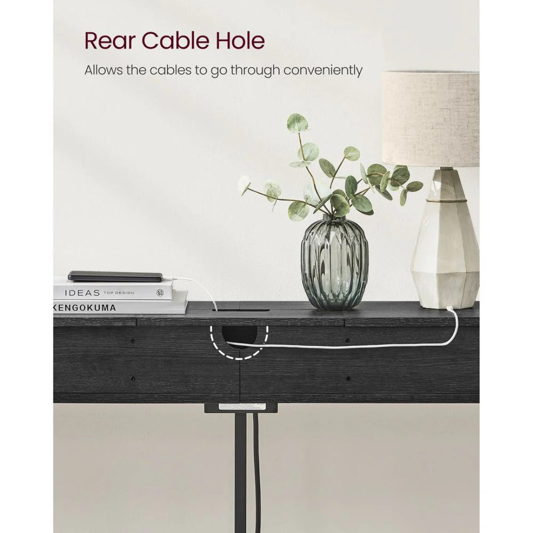 70-Inch Console Table with Charging Station and Storage Shelves – product view 17 | Ridgefield Furniture
