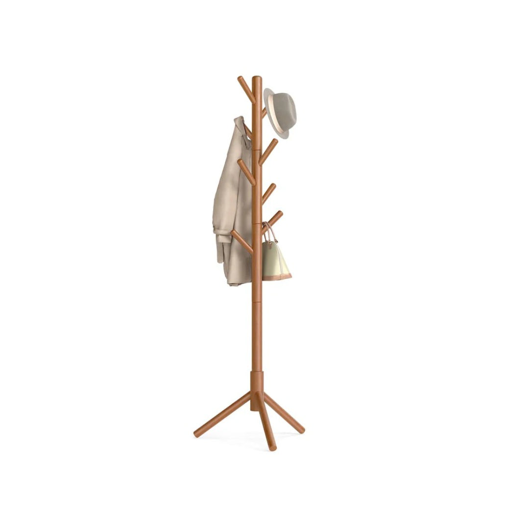 Solid Wood Coat Rack With 8 Hooks – product view 2 | Ridgefield Furniture