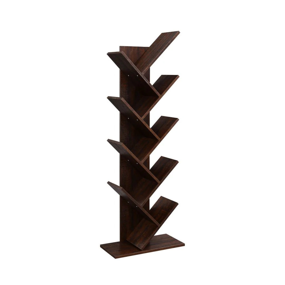 9 Tier Tree Bookshelf Space Saving Bookcase Storage Shelf – product view 17 | Ridgefield Furniture