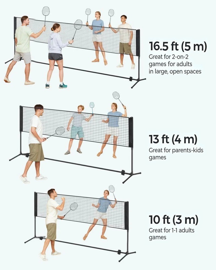 Badminton Net Portable Adjustable Height 35.4-61in Set – product view 10 | Ridgefield Furniture