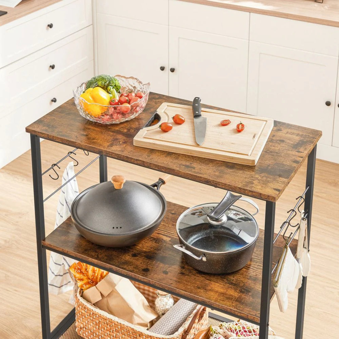 Baker’s Rack with 3 Shelves and Hooks – product view 5 | Ridgefield Furniture