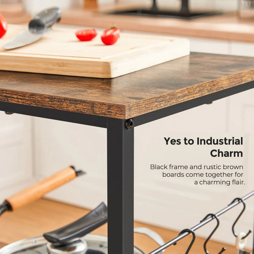 Baker’s Rack with 3 Shelves and Hooks – product view 7 | Ridgefield Furniture