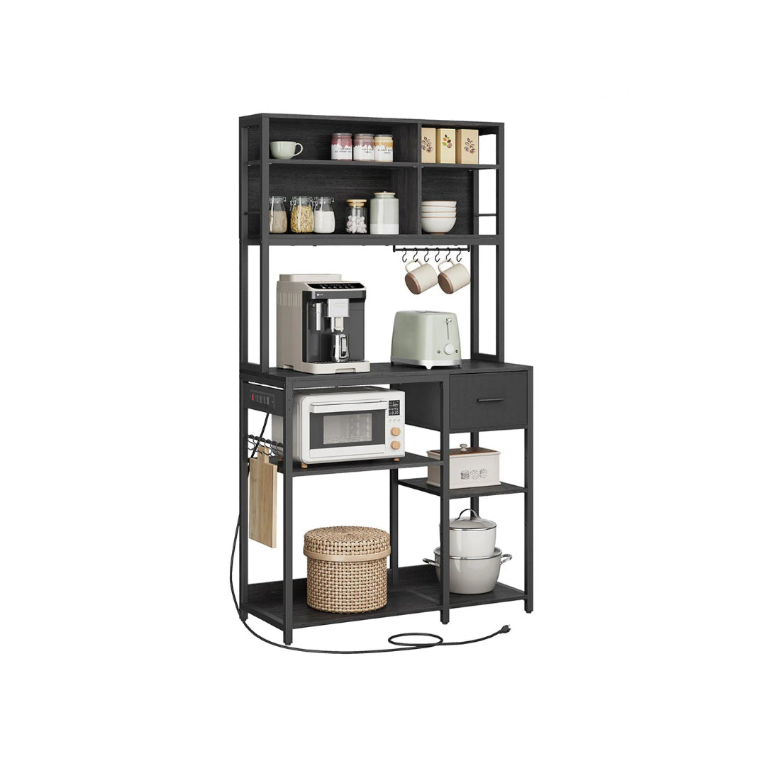Baker’s Rack with Charging Station and Storage Shelves – product view 5 | Ridgefield Furniture
