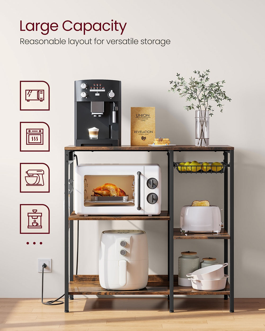 Baker's Rack With Charging Station - product photo 04