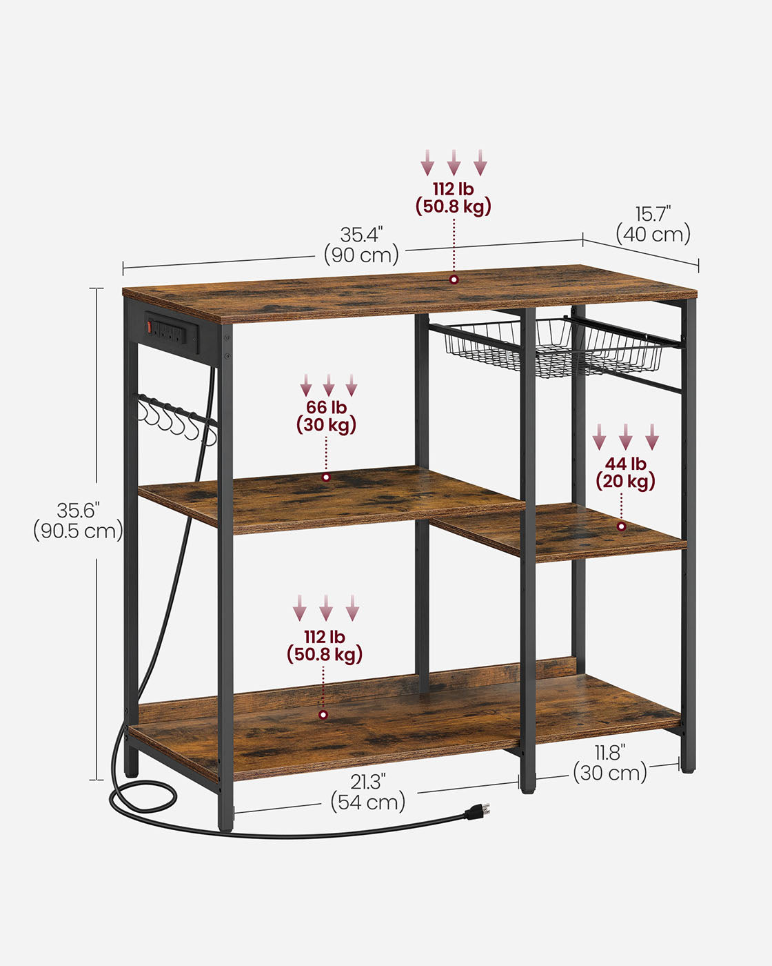 Baker's Rack With Charging Station - product photo 09