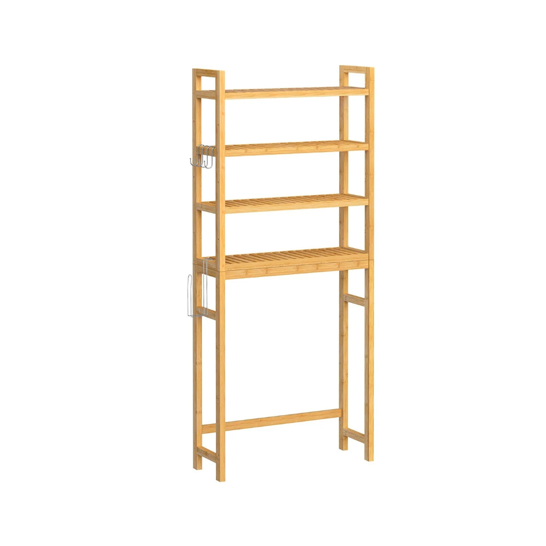 Bamboo Over Toilet Bathroom Organizer 3 Or 4 Tier Shelf – product view 7 | Ridgefield Furniture