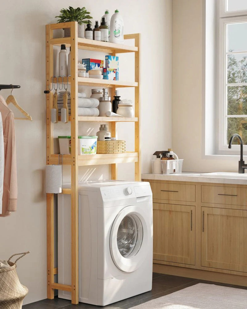 Bamboo Over Toilet Bathroom Organizer 3 Or 4 Tier Shelf – product view 20 | Ridgefield Furniture
