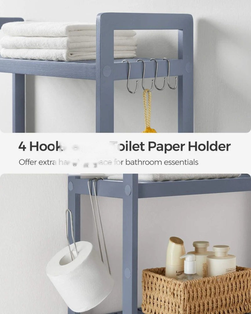 Bamboo Over Toilet Bathroom Organizer 3 Or 4 Tier Shelf – product view 22 | Ridgefield Furniture