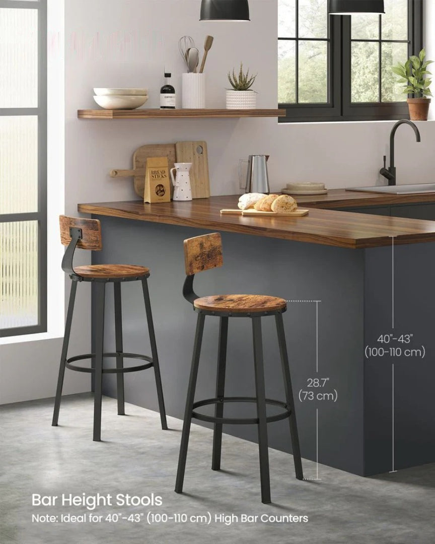 Bar Height Bar Stools with Backrest – product view 6 | Ridgefield Furniture