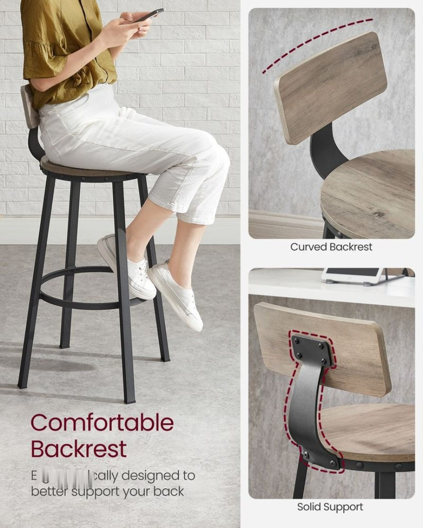 Bar Height Bar Stools with Backrest – product view 32 | Ridgefield Furniture