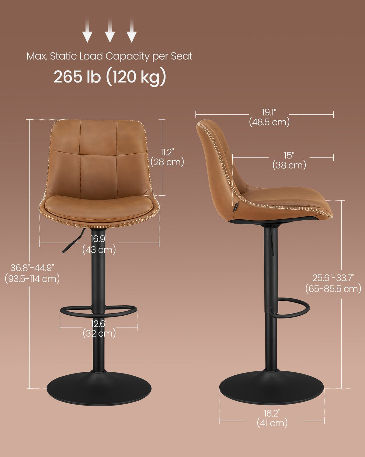 Bar Stools, Swivel Bar Chairs - product photo 04