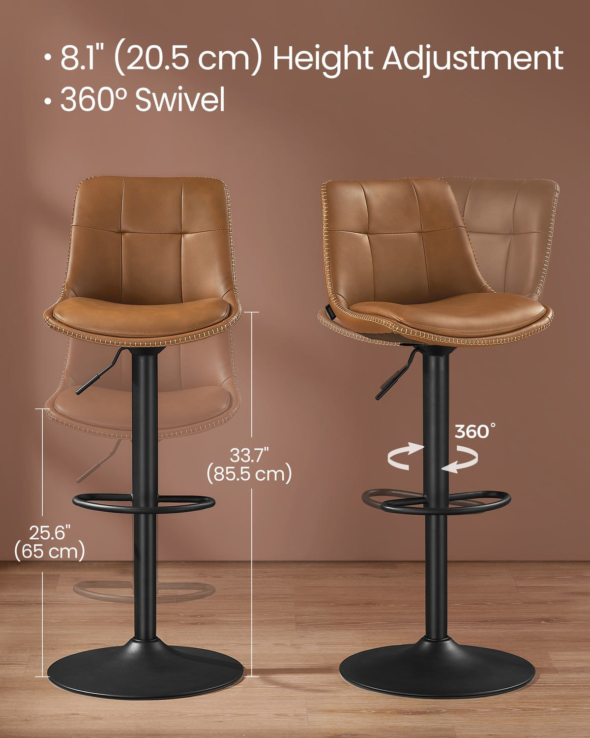 Bar Stools, Swivel Bar Chairs - product photo 05