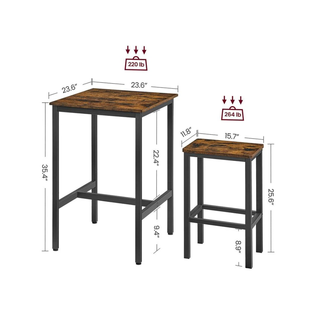Bar Table and Chairs Set for Small Spaces – product view 15 | Ridgefield Furniture