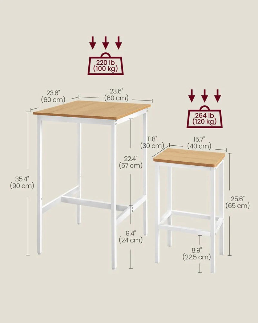 Bar Table and Chairs Set for Small Spaces – product view 19 | Ridgefield Furniture