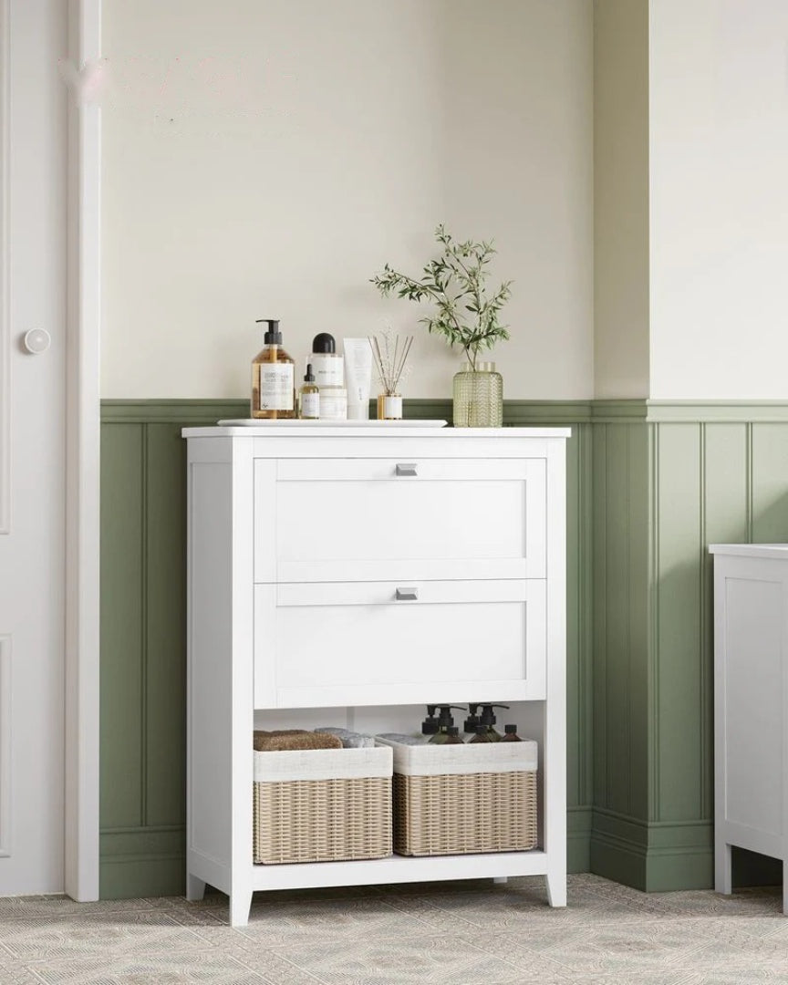 Bathroom Cabinet With 2 Drawers Storage Unit 23.6in Wide – product view 2 | Ridgefield Furniture