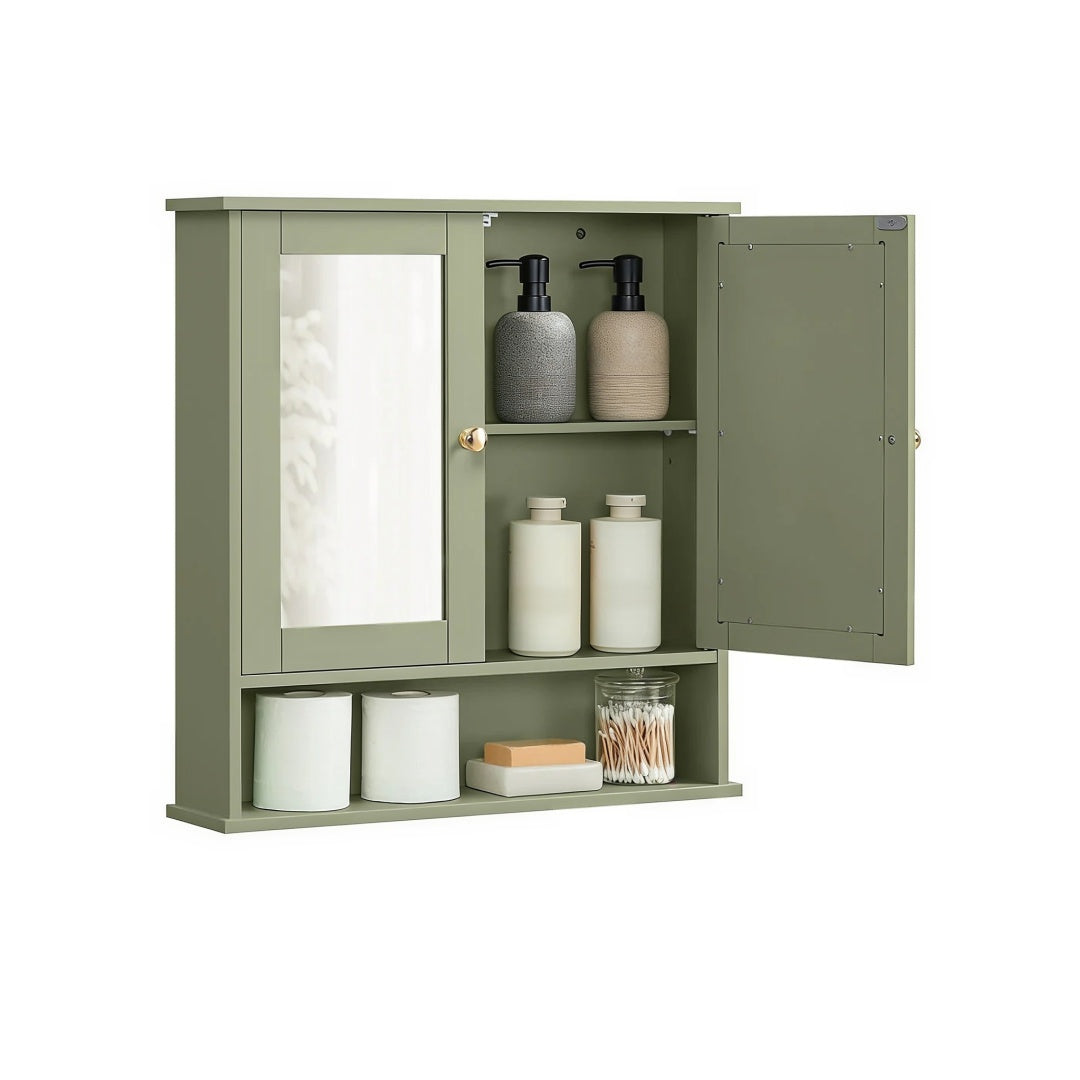 Bathroom Cabinet With Mirror Wall Mounted Storage 22.2in Wide – product view 2 | Ridgefield Furniture