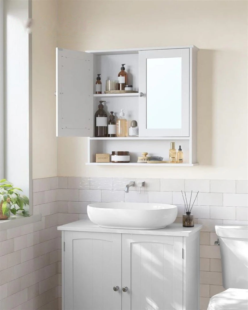 Bathroom Cabinet With Mirror Wall Mounted Storage 22.2in Wide – product view 5 | Ridgefield Furniture