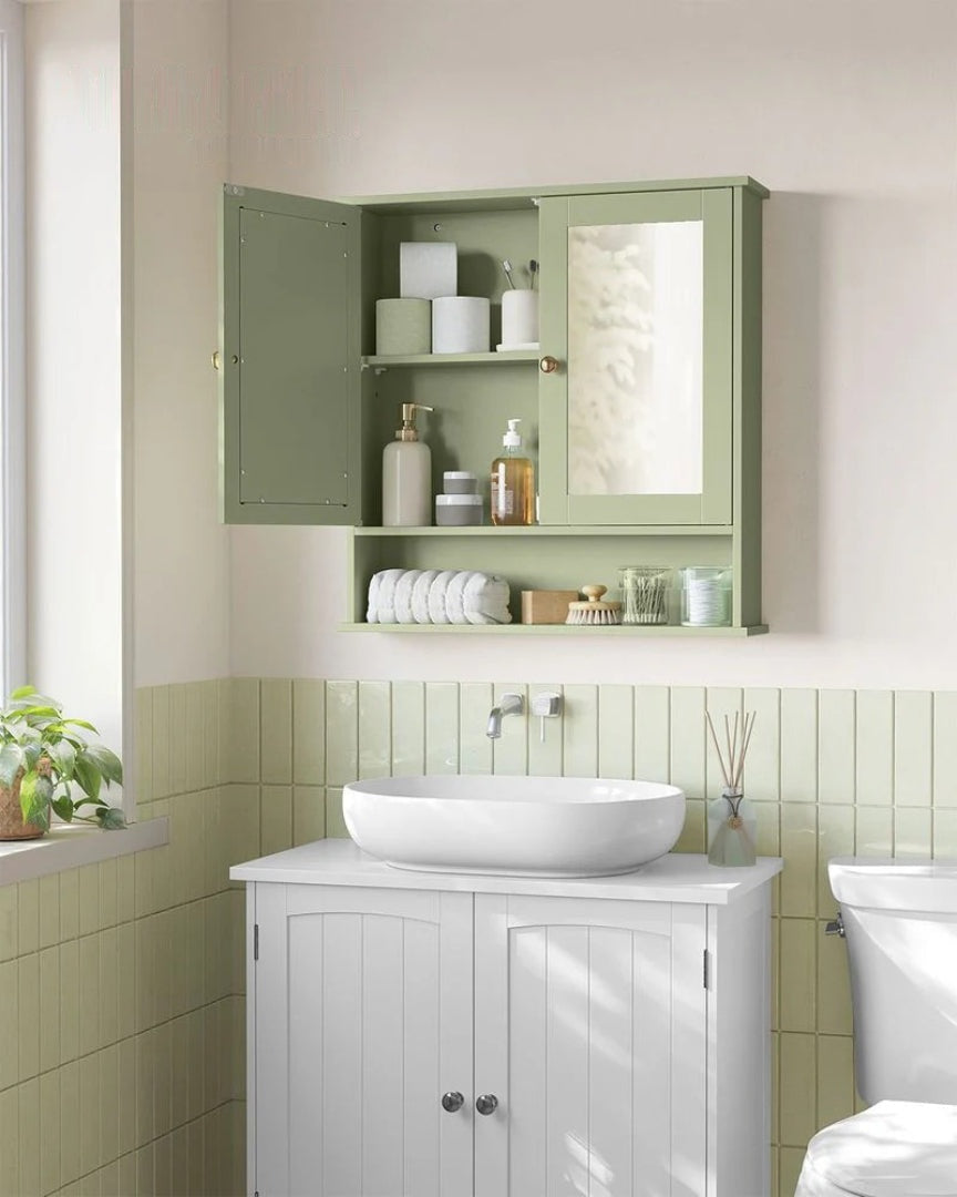 Bathroom Cabinet With Mirror Wall Mounted Storage 22.2in Wide – product view 10 | Ridgefield Furniture