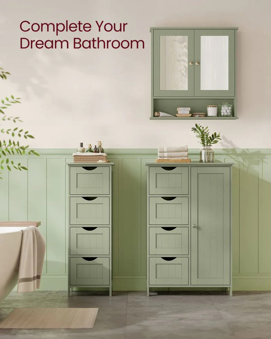 Bathroom Cabinet With Mirror Wall Mounted Storage 22.2in Wide – product view 11 | Ridgefield Furniture