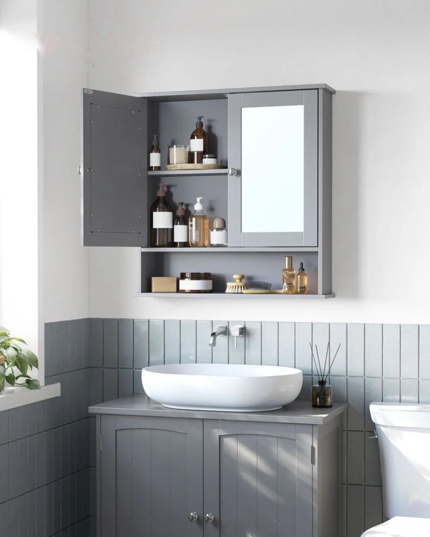 Bathroom Cabinet With Mirror Wall Mounted Storage 22.2in Wide – product view 12 | Ridgefield Furniture