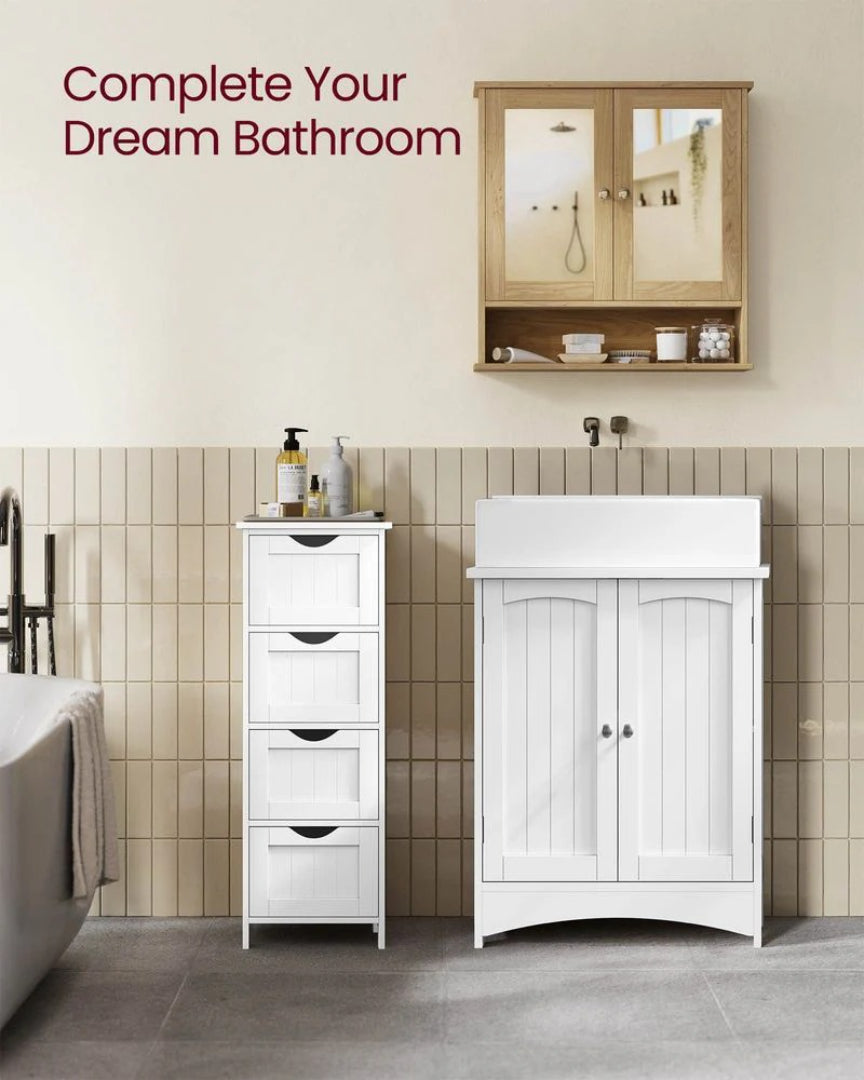 Bathroom Cabinet With Mirror Wall Mounted Storage 22.2in Wide – product view 14 | Ridgefield Furniture