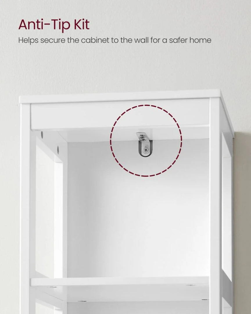 Bathroom Floor Cabinet With 2 Removable Drawers 55.7in High – product view 8 | Ridgefield Furniture
