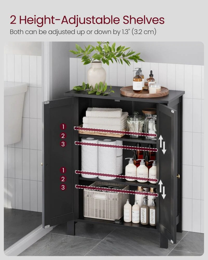 Bathroom Floor Storage Cabinet Freestanding 23.6in Wide – product view 3 | Ridgefield Furniture