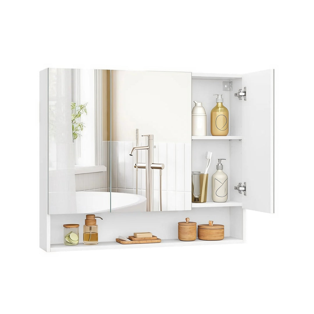 Bathroom Mirror Cabinet With Storage Wall Mounted 35.4in Wide – product view 8 | Ridgefield Furniture